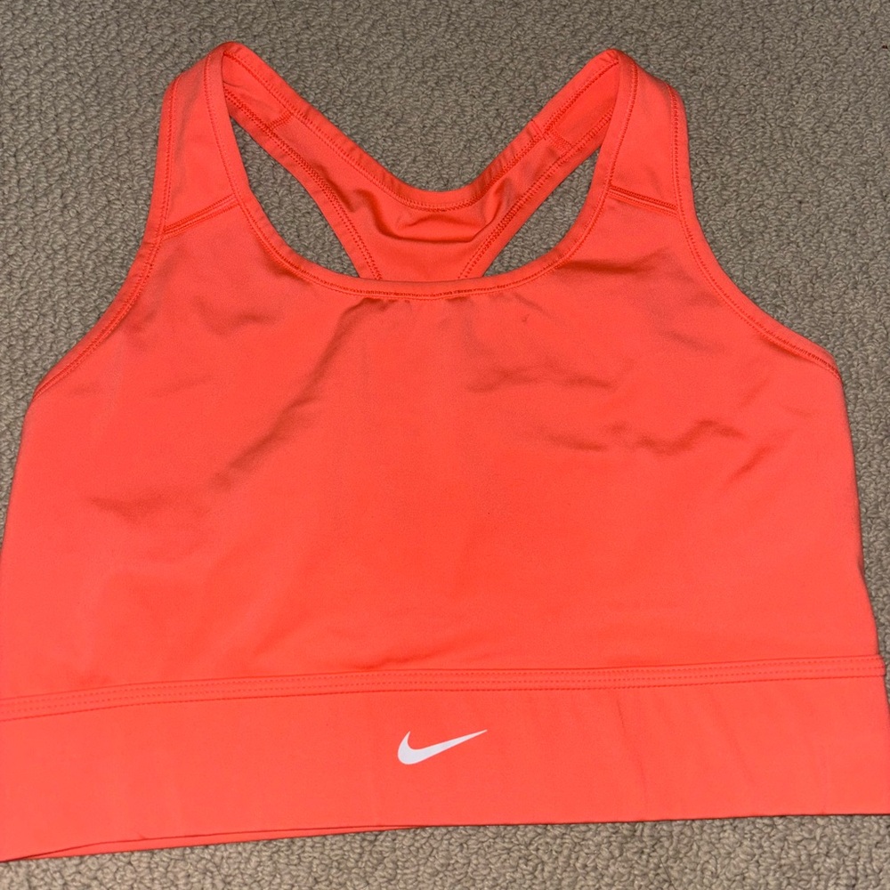 Nike Orange Sports Bra Racerback Compression